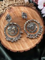 Mirror Jhumki-Silver